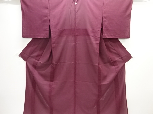 駒絽一つ紋色無地着物